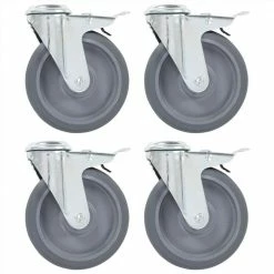 Discount 🛒 16 pcs Bolt Hole Swivel Casters 125 mm 🛒