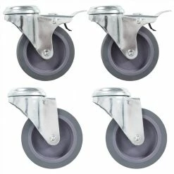Hot Sale ⌛ 24 pcs Bolt Hole Swivel Casters 75 mm ✔️