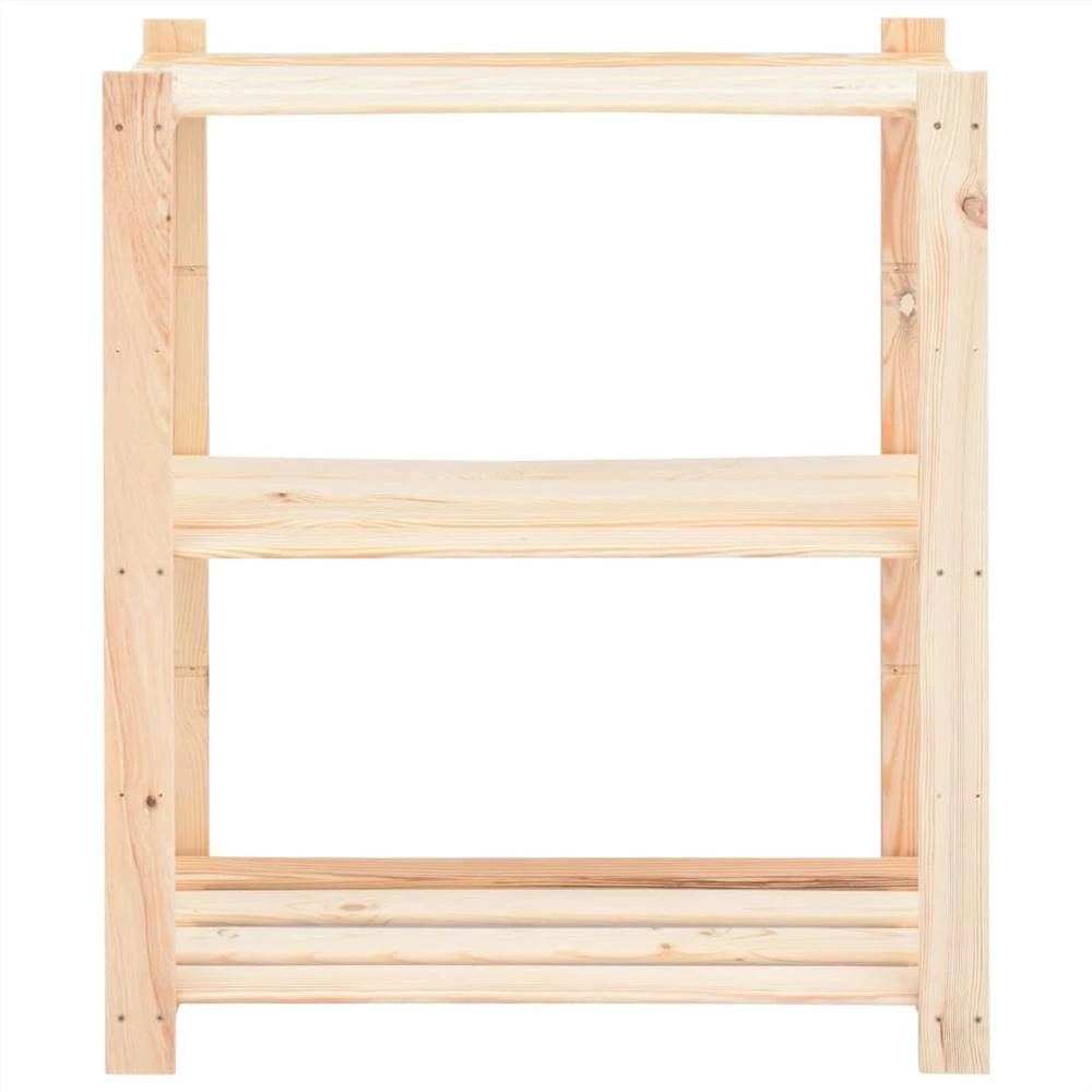 Discount β 3-Tier Storage Racks 10 pcs 80x38x90 cm Solid Pinewood 150 kg π₯ - Image 4