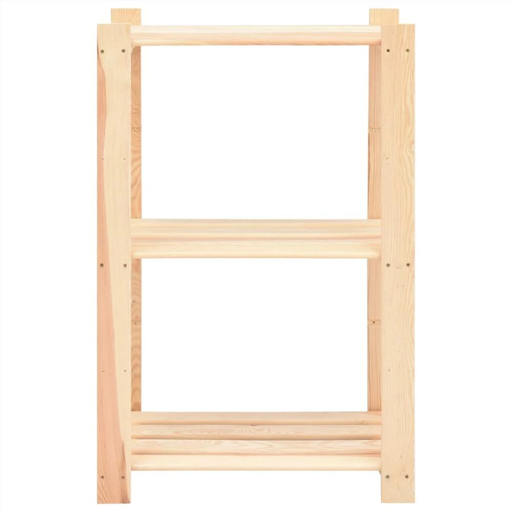 Buy π 3-Tier Storage Racks 3 pcs 60x38x90 cm Solid Pinewood 150 kg β - Image 4