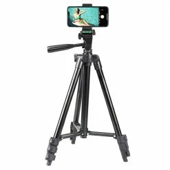 Hot Sale ✨ 3120 Phone Tripod Stand 40inch Universal Photography for Gopro iPhone Samsung Xiaomi Huawei Phone Aluminum Travel Tripod - Black 😉