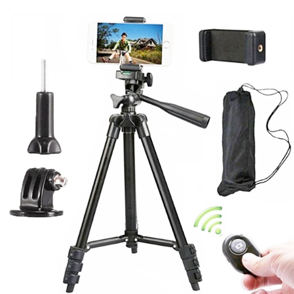 Hot Sale β¨ 3120 Phone Tripod Stand 40inch Universal Photography for Gopro iPhone Samsung Xiaomi Huawei Phone Aluminum Travel Tripod - Black π - Image 3