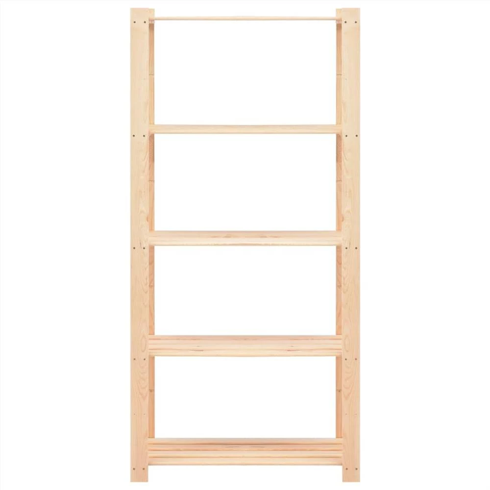 Outlet π 5-Tier Storage Racks 2 pcs 80x38x170 cm Solid Pinewood 250 kg π - Image 4