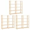 Wholesale ❤️ 5-Tier Storage Racks 3 pcs 170x38x170 cm Solid Pinewood 500 kg ⌛