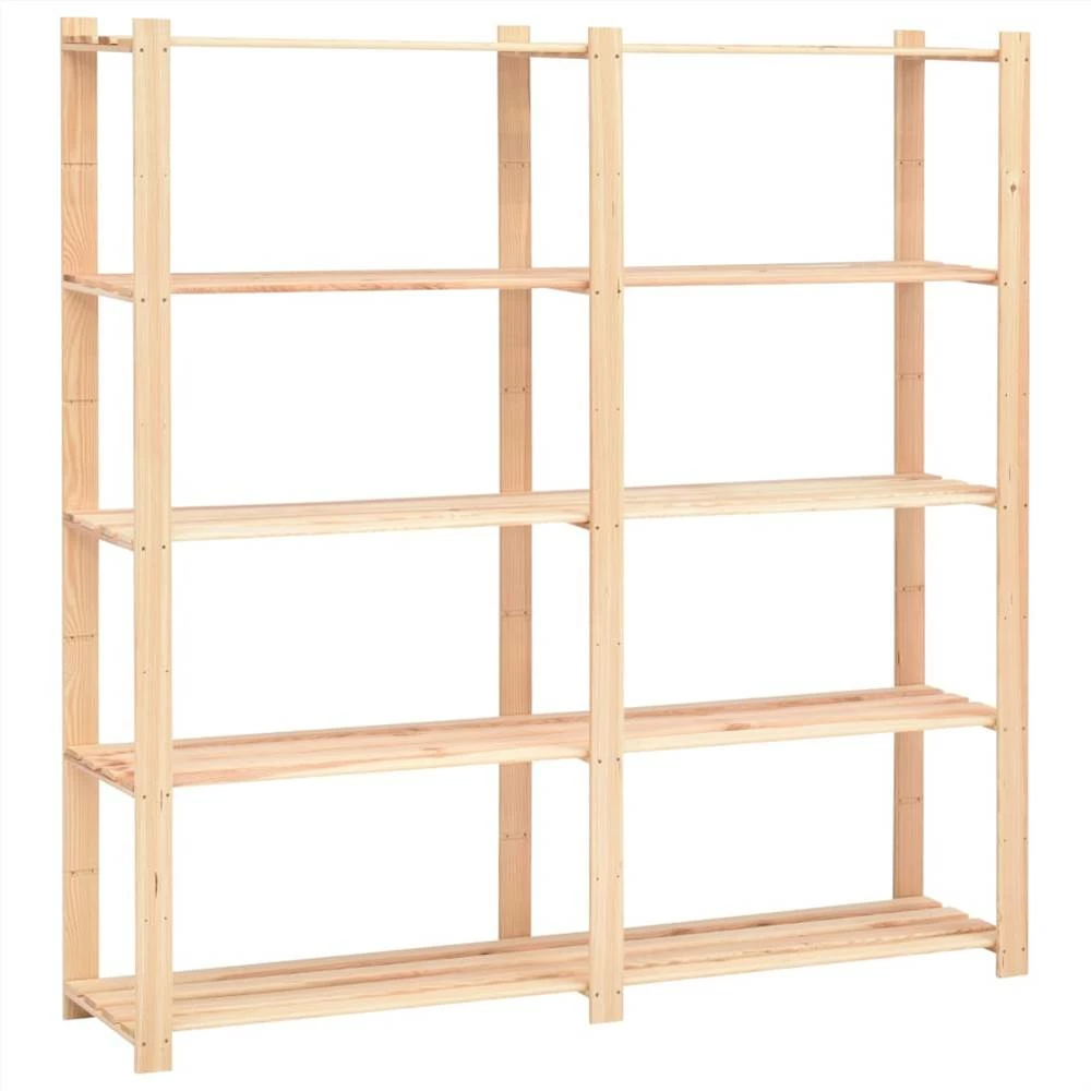Wholesale β€οΈ 5-Tier Storage Racks 3 pcs 170x38x170 cm Solid Pinewood 500 kg β - Image 3