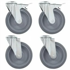 Best reviews of 🎁 8 pcs Bolt Hole Swivel Casters 125 mm ❤️