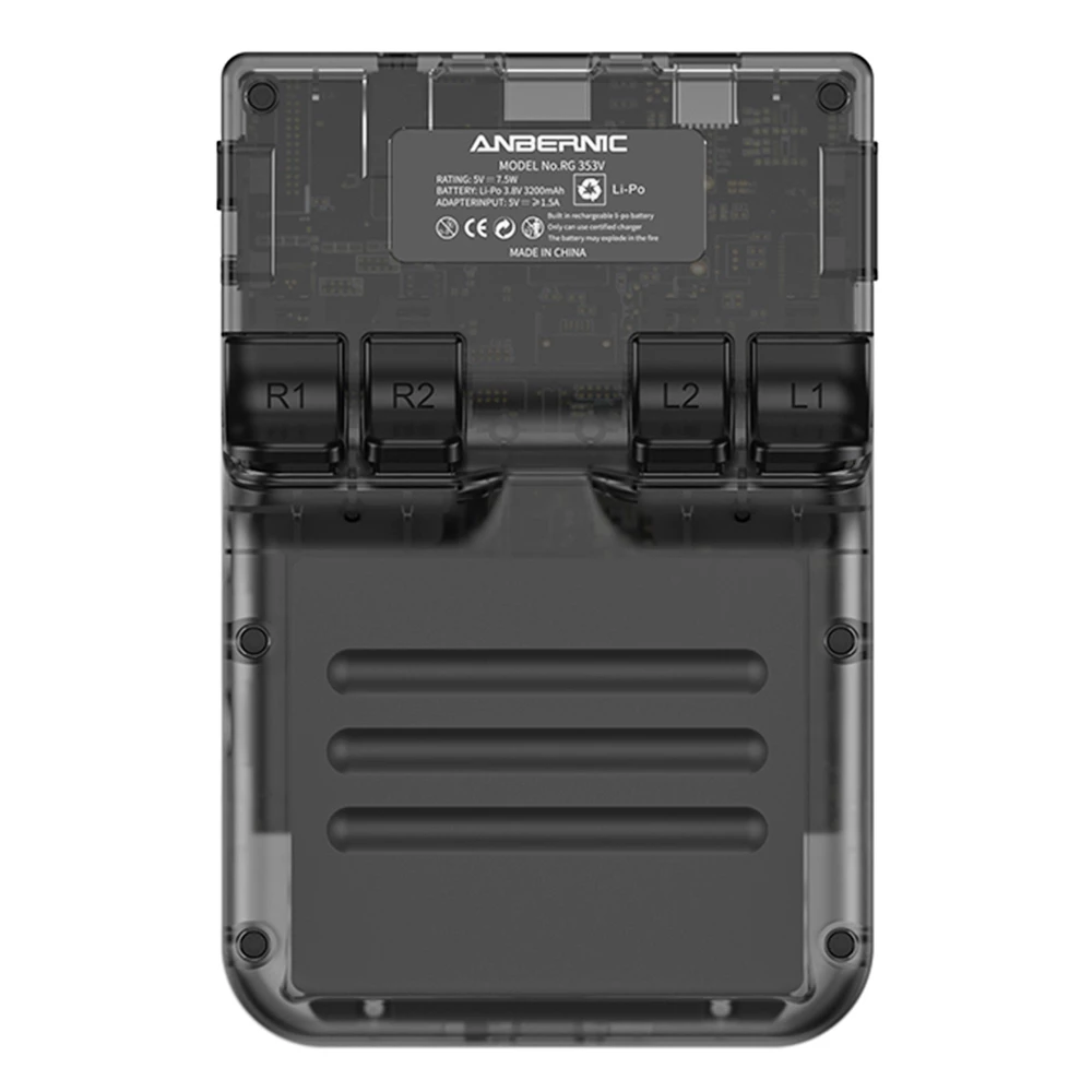 Best Pirce β€οΈ ANBERNIC RG353V Portable Game Console, 32GB Android, 16GB Linux, 256GB TF Card, 3.5'' IPS Touch Screen, 5G WiFi, Bluetooth4.2, HDMI Out, Touch Screen, Screen Projection, Transparent Black π - Image 2