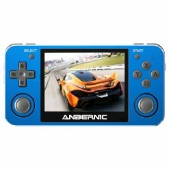 Wholesale π ANBERNIC RG351MP 80GB Retro Game Console, 3.5'' Upgraded IPS Screen, 2500+ Games, 6H Playtime, Open Source Linux, Compatible with NDS N64 DC PSP PS1 CPS1 CPS2 FBA NEOGEO POCKET GBA GBC GB SFC FC NES, Ocean Blue β