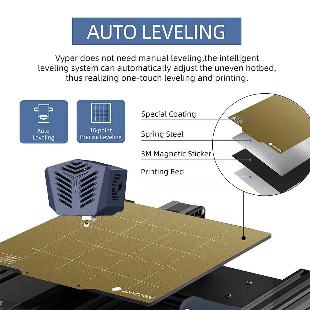 Deals π― Anycubic Vyper 3D Printer, Auto Leveling, Stepper Drivers, 4.3" Display, 245x245x260mm π - Image 4