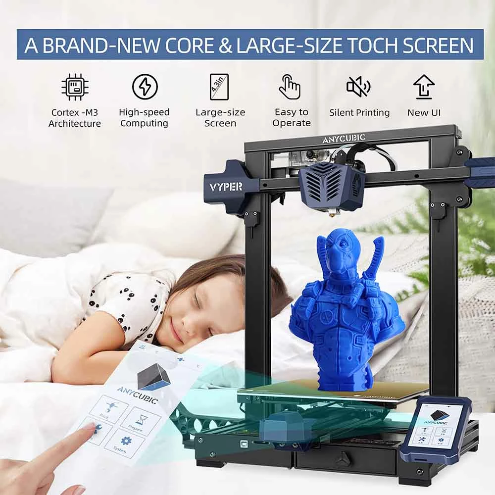 Deals π― Anycubic Vyper 3D Printer, Auto Leveling, Stepper Drivers, 4.3" Display, 245x245x260mm π - Image 5