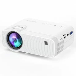 Outlet ❤️ Bomaker GC357 Projector Native 720P Resolution 150 ANSI Lumens iOS and Android Wireless Screen Mirroring - White 👍