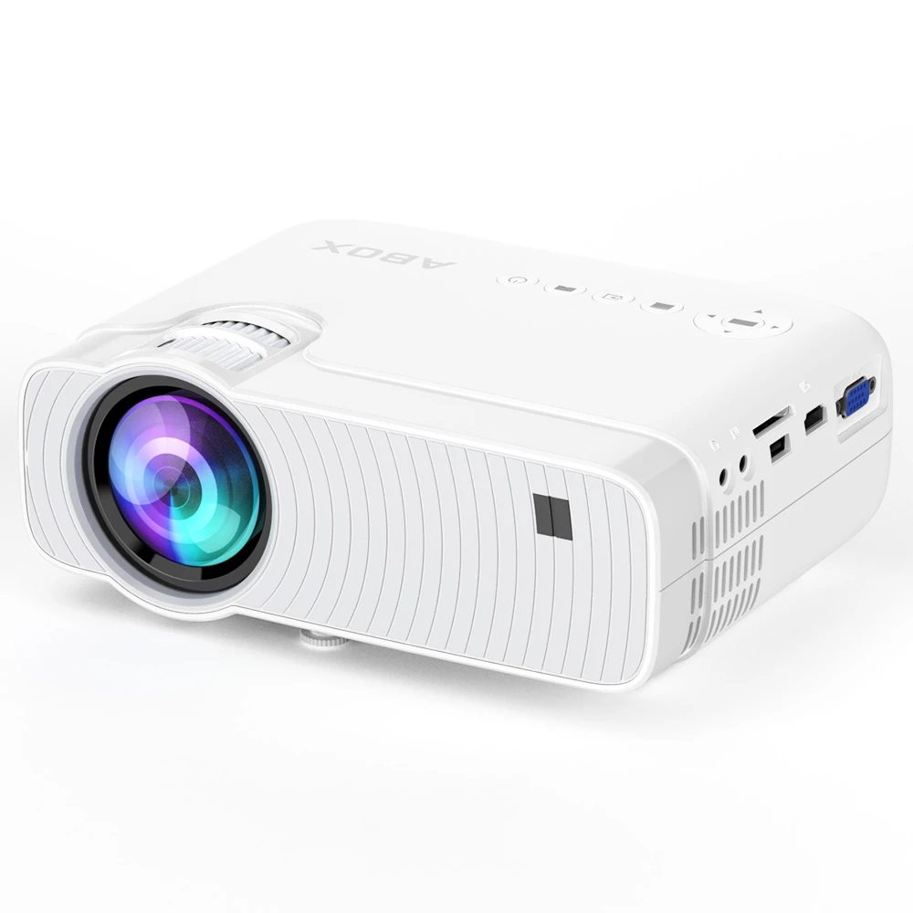 Outlet β€οΈ Bomaker GC357 Projector Native 720P Resolution 150 ANSI Lumens iOS and Android Wireless Screen Mirroring - White π