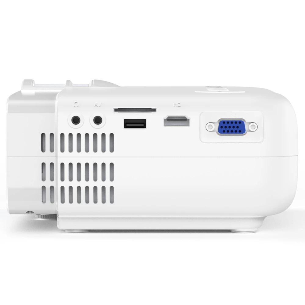 Outlet β€οΈ Bomaker GC357 Projector Native 720P Resolution 150 ANSI Lumens iOS and Android Wireless Screen Mirroring - White π - Image 2