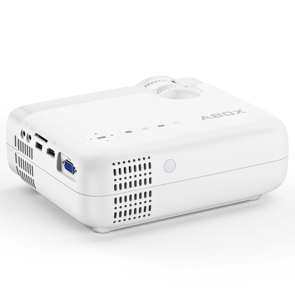 Outlet β€οΈ Bomaker GC357 Projector Native 720P Resolution 150 ANSI Lumens iOS and Android Wireless Screen Mirroring - White π - Image 4