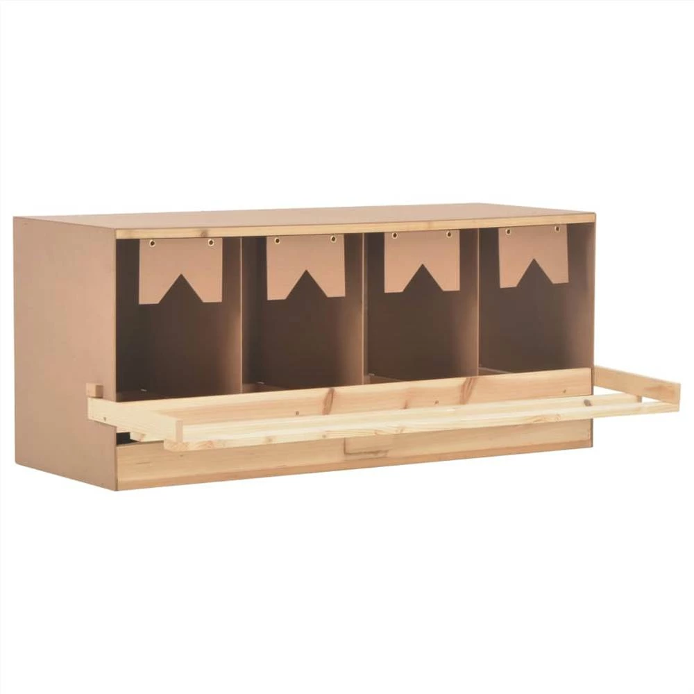 Hot Sale π Chicken Laying Nest 4 Compartments 106x40x45 cm Solid Pine Wood π