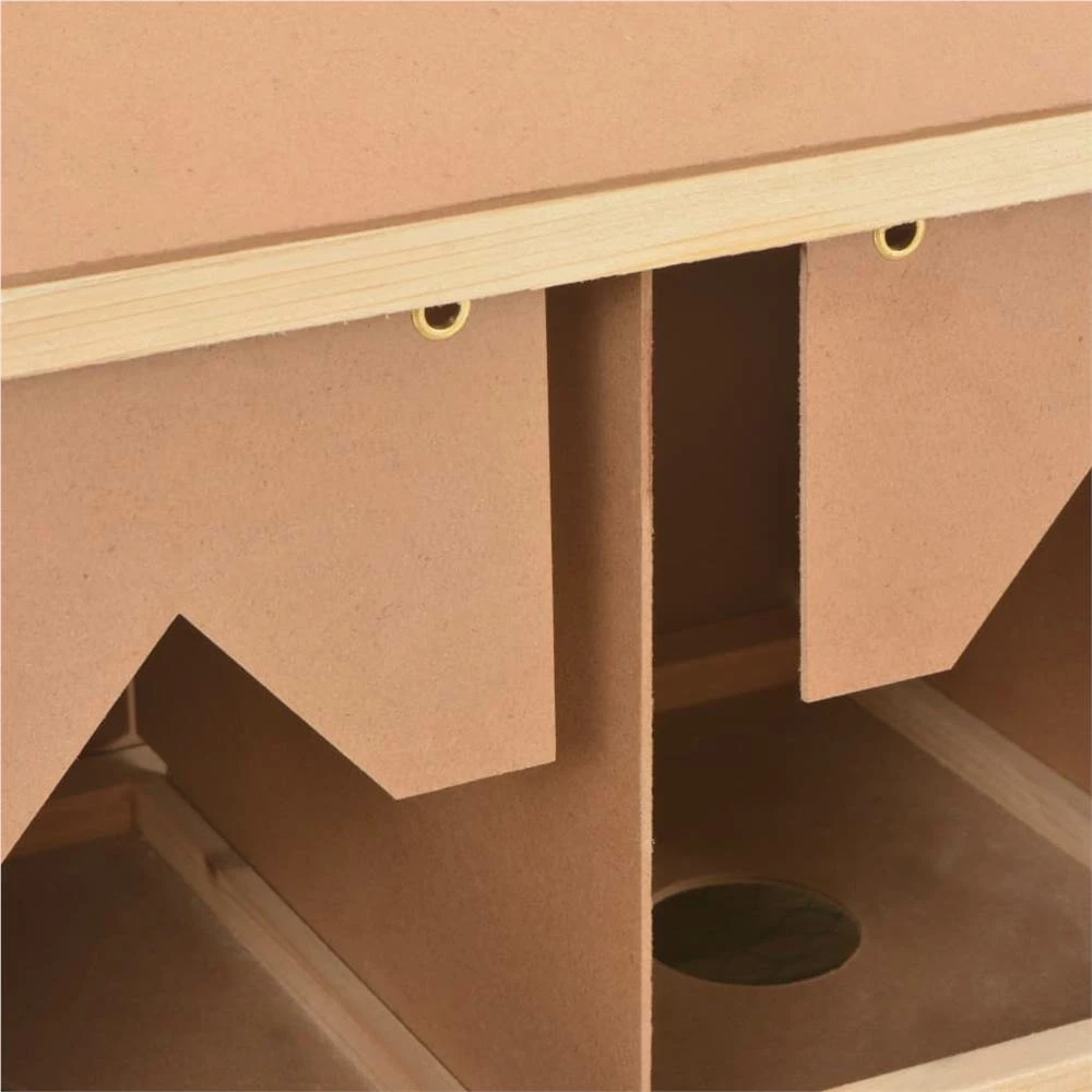 Hot Sale π Chicken Laying Nest 4 Compartments 106x40x45 cm Solid Pine Wood π - Image 2