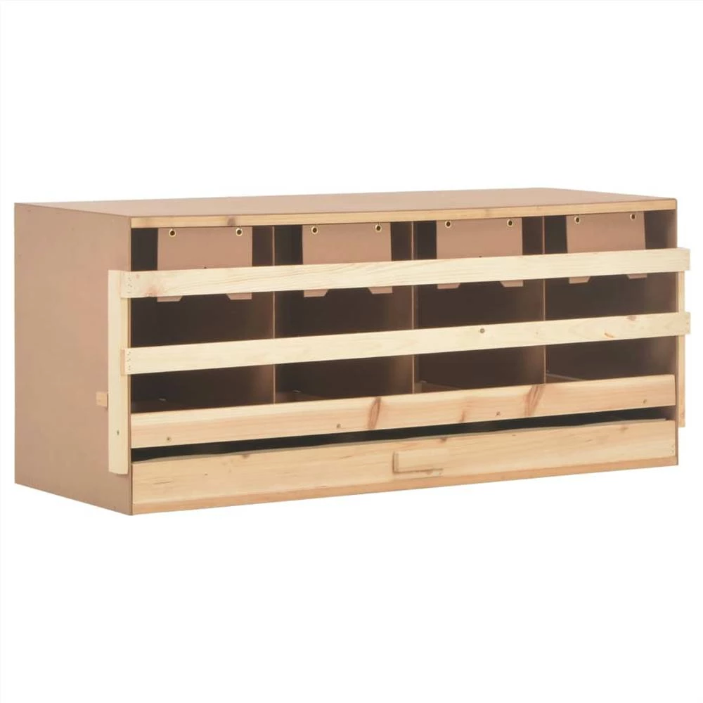 Hot Sale π Chicken Laying Nest 4 Compartments 106x40x45 cm Solid Pine Wood π - Image 3