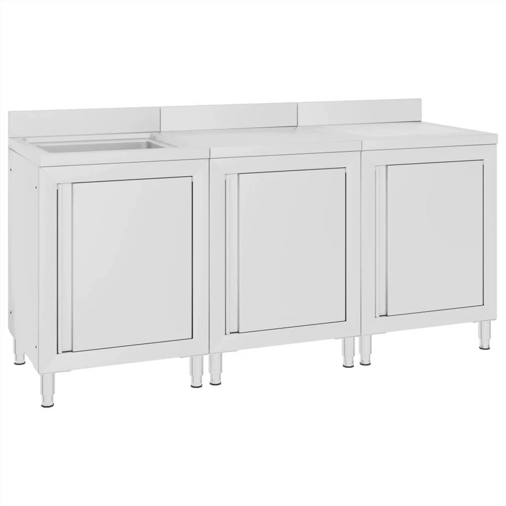 Coupon β Commercial Kitchen Sink Cabinet 180x60x96 cm Stainless Steel π§¨