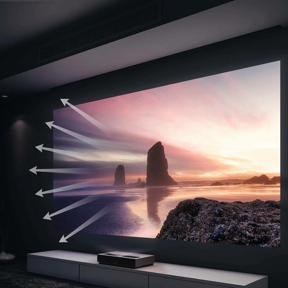 Promo ๐ Fengmi 4K Cinema Ultra Short Throw Laser Projector by Xiaomi Ecosystem 1700 ANSI Lumens Dolby Audio HDR 10 ALPD 3.0 3000:1 Contrast Ratio 2.4G/5.8G WiFi Bluetooth USB 3.0 - Black ๐ - Image 5