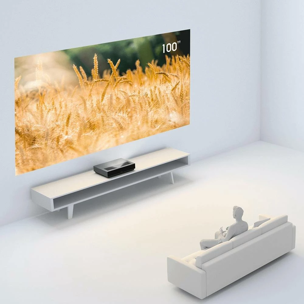 Promo ๐ Fengmi 4K Cinema Ultra Short Throw Laser Projector by Xiaomi Ecosystem 1700 ANSI Lumens Dolby Audio HDR 10 ALPD 3.0 3000:1 Contrast Ratio 2.4G/5.8G WiFi Bluetooth USB 3.0 - Black ๐ - Image 6