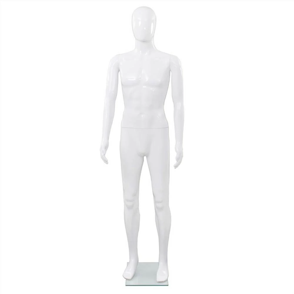 Hot Sale π Full Body Male Mannequin with Glass Base Glossy White 185 cm β - Image 3