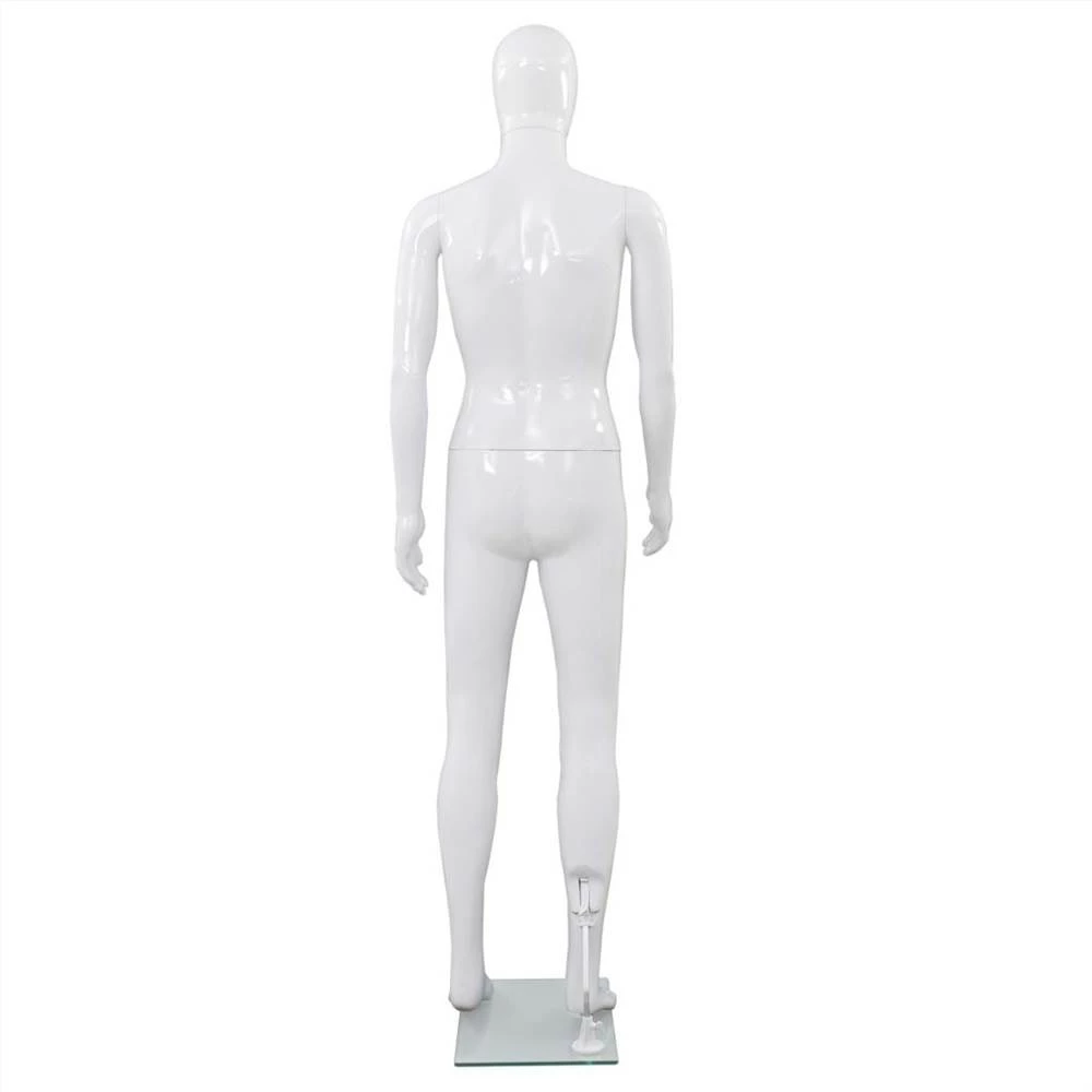 Hot Sale π Full Body Male Mannequin with Glass Base Glossy White 185 cm β - Image 5