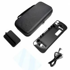 Best deal 😀 GP-808 Steam Deck 5 in 1 Storage Bag Including Bag, Silicone Case, Bracket, Data Cable, Tempered Film 🔥