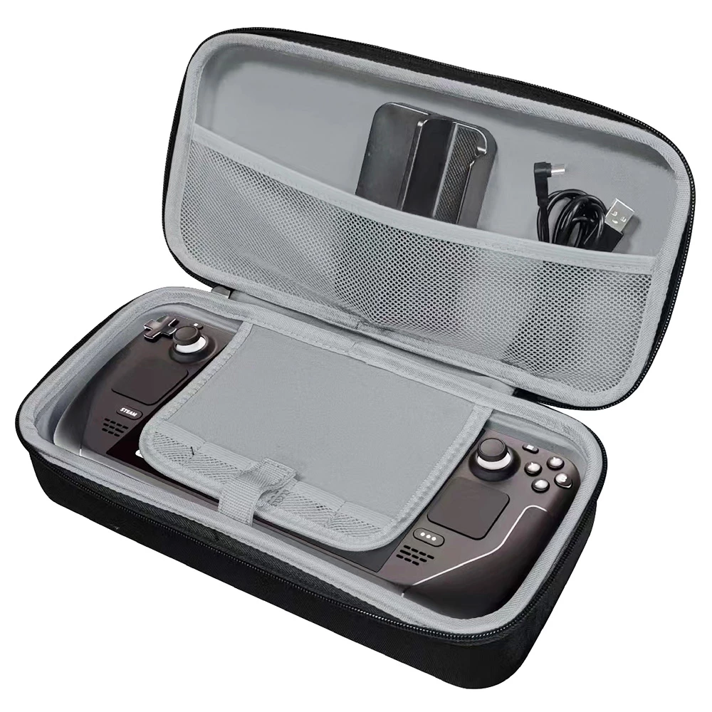 Best deal π GP-808 Steam Deck 5 in 1 Storage Bag Including Bag, Silicone Case, Bracket, Data Cable, Tempered Film π₯ - Image 3
