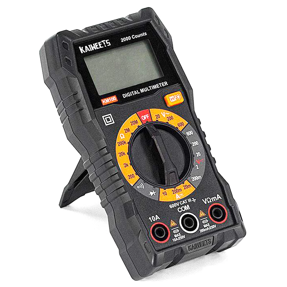 Cheapest π KAIWEETS KM100 Digital Multimeter with Case, DC AC Voltmeter, Ohm Volt Amp Test Meter and Continuity Test Diode Voltage Tester β - Image 2