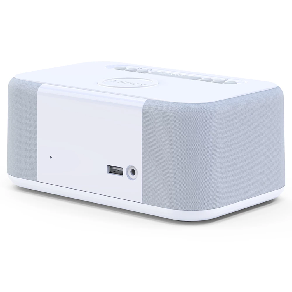 Brand new π KIMIUP 101 Desktop Wireless Charging Bluetooth Speaker LED Alarm Clock with FM Radio β - Image 3