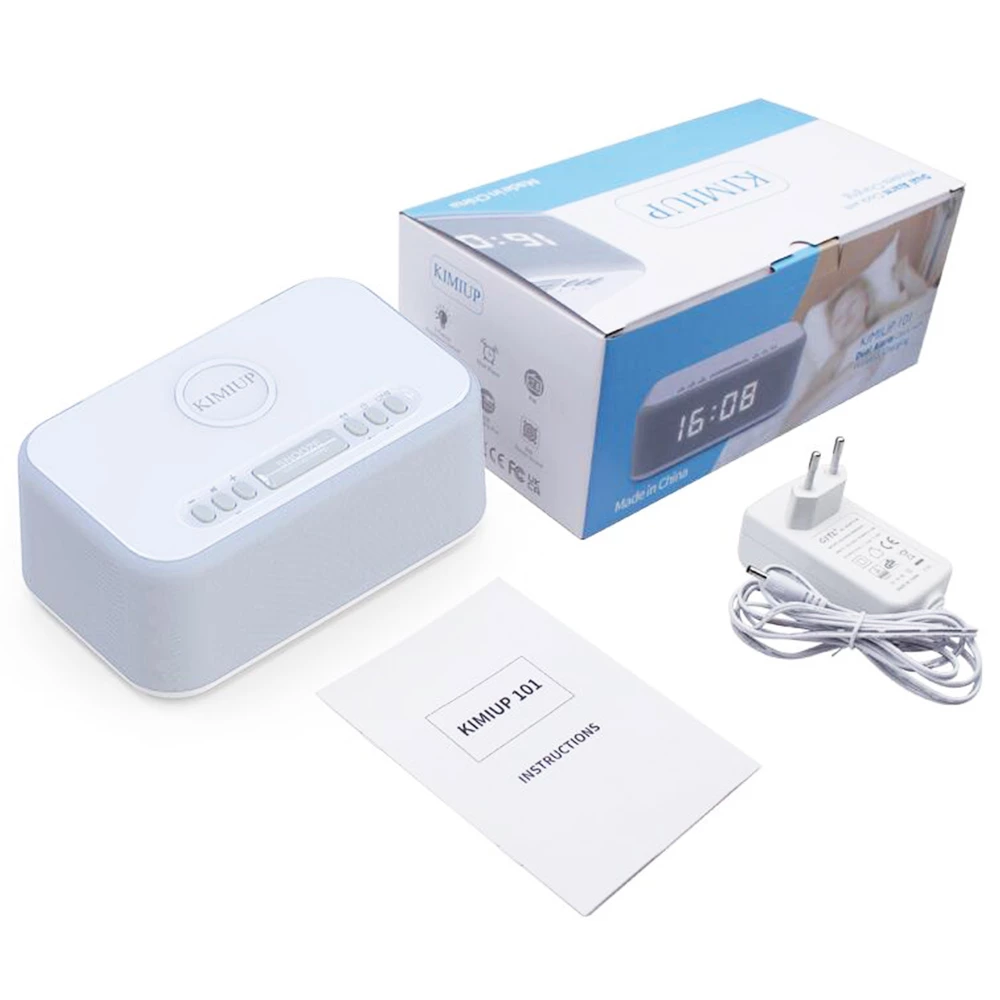 Brand new π KIMIUP 101 Desktop Wireless Charging Bluetooth Speaker LED Alarm Clock with FM Radio β - Image 6