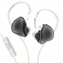 Coupon 🧨 KZ EDC Wired Earphones HiFi Noise Cancelling Sports Music Gaming Earbuds with Mic- Black 💯