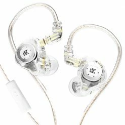 Coupon 🔔 KZ EDX Pro In Ear Wired Earphones HiFi Bass Monitor Headset Noise Cancelling with Mic- Crystal ✨