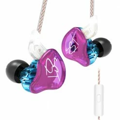 Best deal 🛒 KZ ZST Wired Earphone Hybrid Technology In-ear Sport Bass Noise Cancelling Headset -with Mic Colorful 👏
