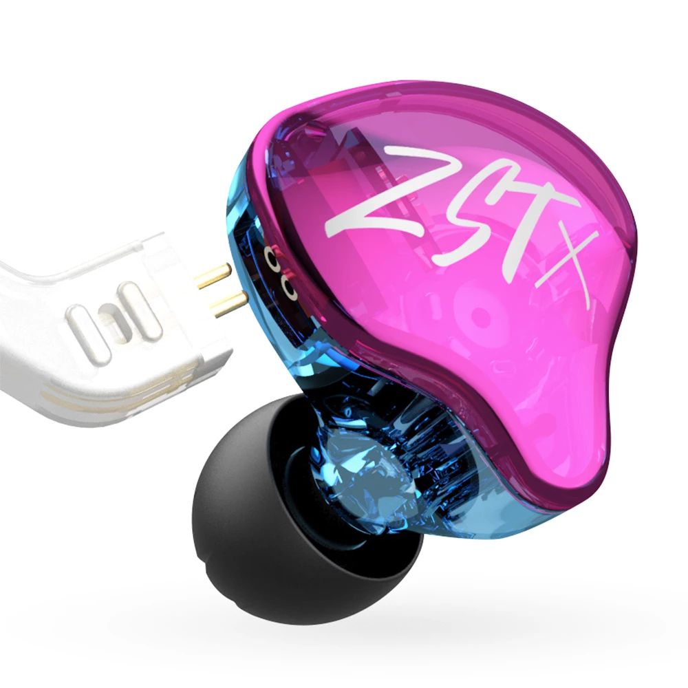 Cheap βοΈ KZ ZST X Hybrid Unit In-Ear Earphones with Silver-plated Cable with Mic - Colorful π₯° - Image 3