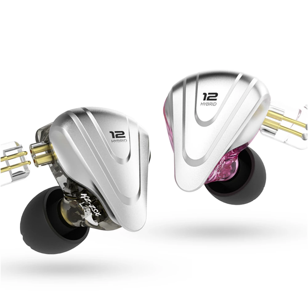 Budget π KZ ZSX Terminator Metal In Ear Earphones 12 Units Hybrid 5BA+1DD HIFI Bass Wired Earbuds with Mic- Purple π - Image 4