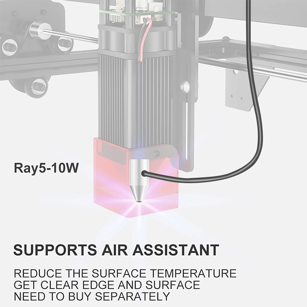 Best deal π LONGER RAY5 10W Multi-Functional Laser Module Set, Double Beam Technology, 50mm Focal, 20000H Working Life, 0.06mmΒ² Ultra-fine Laser Spot π - Image 2