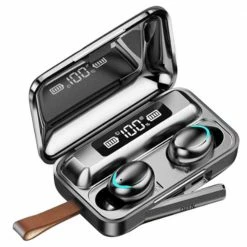 Discount 😍 Makibes F9-5C TWS Headphones with Charging Box BT5.0 Stereo Touch Control Sports Earbuds with Microphone, Lanyard - Black 👍