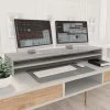 Best deal 🔔 Monitor Stand Concrete Grey 100x24x13 cm Chipboard 💯