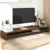 Discount 👏 Monitor Stand Smoked Oak 100x24x13 cm Engineered Wood 🔔