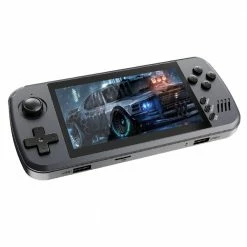Flash Sale ⭐ POWKIDDY X45 Handheld Game Console 4.5 Inch IPS Screen Retro Video Game Player Linux System 64GB TF Card Black 🧨