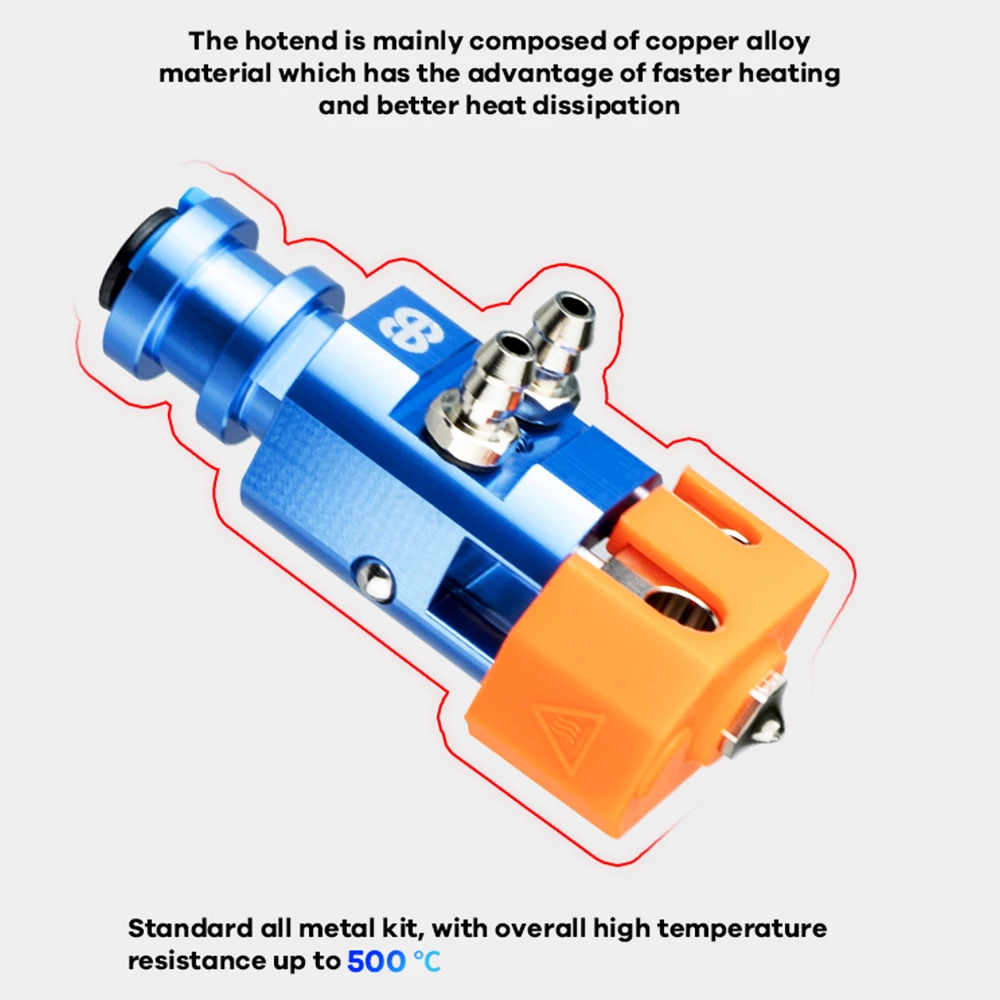 Best Pirce π Phaetus Dragon WST Hotend, Water Circulation Heat Dissipation, 500 Celsius Degrees Temperature Resistance, For Normal 3D Printers, Compatible with All Consumable PLA/ABS/ PETG/TPU/PP/PC/Nylon/PEEK/PEI and Composite Materials π - Image 4