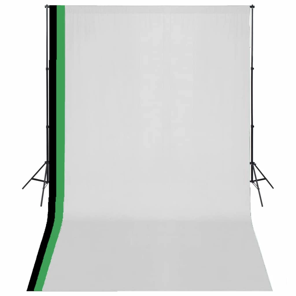 Buy π Photo Studio Kit with 3 Cotton Backdrops Adjustable Frame 3x5m π