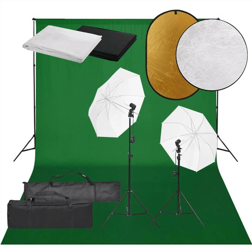 Wholesale 🤩 Photo Studio Kit with Light Set, Backdrop and Reflector 🎁