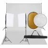 Best Pirce 😀 Photo Studio Kit with Light Set, Backdrop and Reflector 🌟