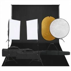 Best Pirce 🔥 Photo Studio Kit with Light Set, Backdrop and Reflector 💯