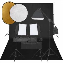 Budget βοΈ Photo Studio Kit with Light Set, Backdrop and Reflector π