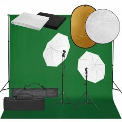 New 🛒 Photo Studio Kit with Light Set, Backdrop and Reflector 💯
