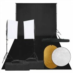 Buy π Photo Studio Kit with Light Set, Backdrop and Reflector π