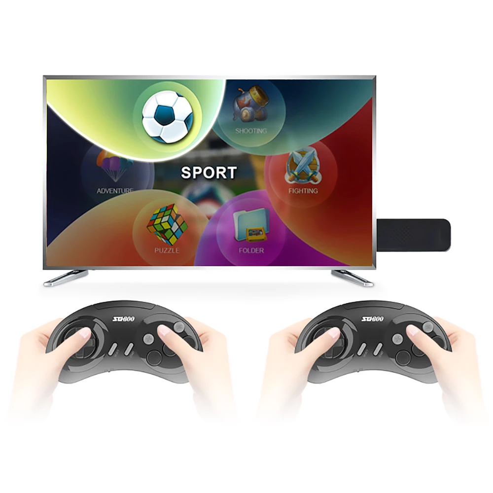 Hot Sale π₯ Powkiddy SG800 HD Video Game Console 688 Games In One SFC Retro 2.4G with Two Wireless Handles - Black π - Image 2